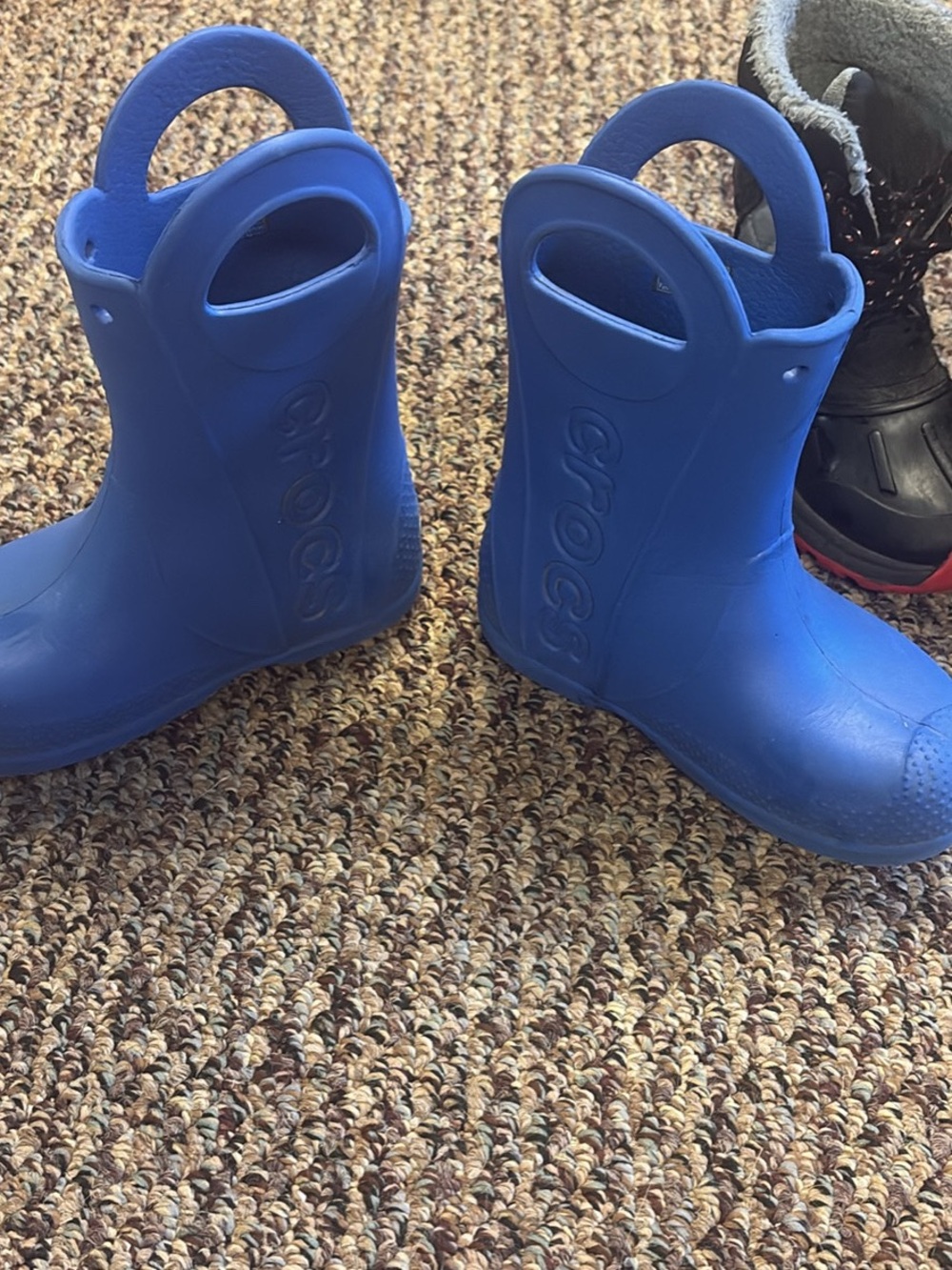 CROCS Kids Blue Handle Rain Boots